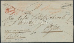 1843 Franco Ajánlott Levél / Franco Registered Cover, Piros / Red 'G.Canisa / Franco' + 'RECOMEND' - Otros & Sin Clasificación