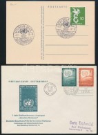 1957 Az ENSZ Napja 1 Db FDC és 1 Db CM + Levélzáró Kisív - Andere & Zonder Classificatie