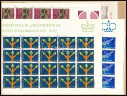 O Liechtenstein 1965-1967 7 Klf Komplett Kiadás Teljes ívekben (Mi EUR 160,-) - Andere & Zonder Classificatie