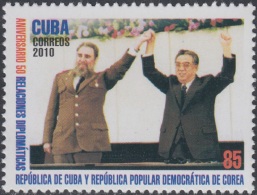 2010.481 CUBA MNH. 2010. 50 ANIV RELACION DIPLOMATICAS COREA KOREA KIN IL SUN FIDEL CASTRO. - Ongebruikt