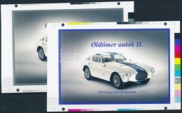 ** 2015/08 Oldtimer Autók (II.) Cromalin Emlékívpár Garancia Bélyegzéssel... - Andere & Zonder Classificatie
