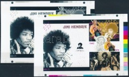 ** 2012/24 Jimi Hendrix Cromalin Emlékívpár Garancia Bélyegzéssel  (120.000) - Autres & Non Classés