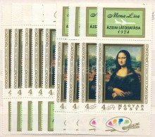 ** 1974 9 Db Mona Lisa Szelvényes Bélyeg (10.800) - Altri & Non Classificati