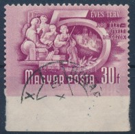 O 1950/1953 Ötéves Terv (II.) ívszéli 30f Alul Fogazatlan - Altri & Non Classificati