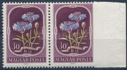 ** 1951 Virág (II.) ívszéli 30f Pár Jobb Oldalon Fogazatlan  R! - Altri & Non Classificati