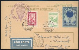 1933 Ballonposta LevelezÅ‘lap 1,20P Bérmentesítéssel és... - Altri & Non Classificati