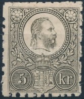 (*) 1871 5kr Fekete-barnás Próbanyomat, Ritka (30.000) - Andere & Zonder Classificatie