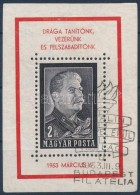 O 1953 Sztálin Gyászblokk KÉZISAJTÓS ElsÅ‘ Napi Bélyegzéssel R! (60.000) - Other & Unclassified