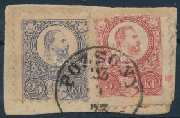1873 Réznyomat 25kr + 5kr Kivágáson 'POZSONY' (90.000-120.000) - Altri & Non Classificati