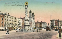 T2 Linz A. D., Franz Josefs Platz, Miederhaus / Square, Tram, Shops, Hotel, Monument - Non Classificati