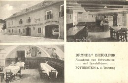 * T2/T3 Pottenstein A. D. Triesting, Brandl's Bierklinik Und Gasthof / Beer Hall And Guest House, Interior (EK) - Non Classificati