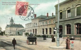 T2/T3 Thionville, Diedenhofen; Post- Und Bahnhofsgebäude / Post Office, Railway Station, TCV Card - Non Classificati