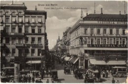 T3/T4 Berlin, Unter Den Linden, Ecke Friedrichstrasse / Street View With Horse Drawn Tram, Victoria Cafe, Shop Of... - Non Classificati