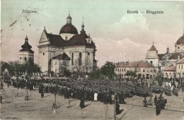 T2 Zhovkva, Zólkiew; Rynek / Ringplatz / Square, Military Parade - Non Classificati