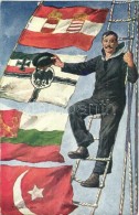 ** T2 Mariner With The Flags Of The Central Powers. K.u.K. Kriegsmarine; Rotes Kreuz Kriegsfürsorgeamt... - Sin Clasificación