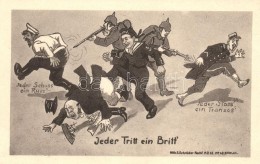 ** T1 'Jeder Tritt Ein Britt' WWI Propaganda, Wilh. S. Schröder Nachf. S: Ad. Hoffmann - Non Classificati