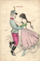** T3 Huszártánc / Hungarian Hussar With Girl, Dance, B.J. 856. Bp. S: Varga (fa) - Non Classificati