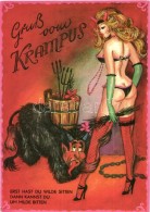 ** 4 Db MODERN Erotikus Krampuszos Képeslap Sorozat / 4 Modern Erotic Krampus Postcard Series - Non Classificati