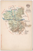 ** T2/T3 Komárom Vármegye Térképe; Kiadja Károlyi Gy. / Map Of Komárom... - Non Classificati