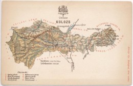 ** T1/T2 Kolozs Vármegye Térképe; Kiadja Károlyi Gy. / Map Of Kolozs County - Zonder Classificatie