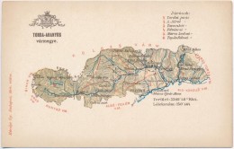 ** T2 Torda-Aranyos Vármegye Térképe; Kiadja Károlyi Gy. / Map Of Torda-Aranyos County - Zonder Classificatie