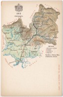 ** T2 Ung Vármegye Térképe; Kiadja Károlyi Gy. / Map Of Ung County - Non Classificati