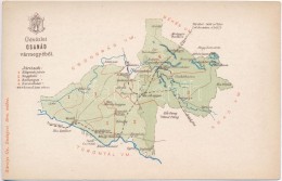 ** T2 Csanád Vármegye Térképe; Kiadja Károlyi Gy. / Map Of Csanád County - Zonder Classificatie