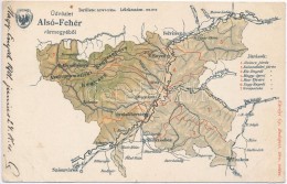 T2/T3 Alsó-Fehér Vármegye Térképe; Kiadja Károlyi Gy. / Map Of... - Sin Clasificación