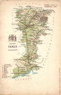 ** T4 Temes Vármegye Térképe, Károlyi Gy. Kiadása / Komitat Temes / Map Of Temes... - Non Classificati