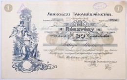 Miskolc 1926. 'Miskolci Takarékpénztár' Névre Szóló... - Zonder Classificatie