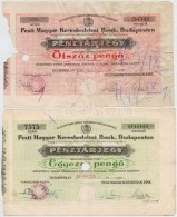Budapest 1944. 500P + 1000P 'Pesti Magyar Kereskedelmi Bank / Pénztárjegy' MindkettÅ‘... - Non Classificati