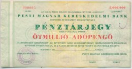 Budapest 1946. 5.000.000.000AP 'Pesti Magyar Kereskedelmi Bank / Pénztárjegy'... - Zonder Classificatie