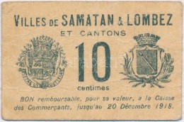 Franciaország / Samatan - Lombez 1918. 10c Szükségpénz T:III
France / Samatan - Lombez... - Non Classificati