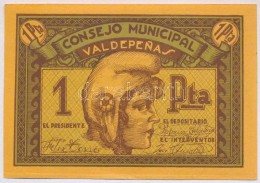 Spanyolország / Ciudad Real / Valdepenas ~1930-1940. 1P Szükségpénz T:I,I-
Spain / Ciudad... - Non Classificati