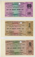 Szovjetunió 1979. 50k + 1R + 2R 'Külkereskedelmi Bank' Mindhárom Lyukasztott T:I-... - Non Classificati