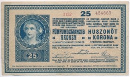 1918. 25K '3132' Hullámos Hátlap, Sorozat- és Sorszám EltérÅ‘ Piros-barna... - Zonder Classificatie