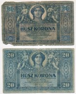 1919. Július 15. 20K + 1919. Augusztus 9. 20K T:III-,IV - Non Classificati