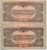 1944. 100P 'A Vöröshadsereg Parancsnoksága' (2x) 'TX' és 'XC' Sorozat T:III Szép... - Non Classificati