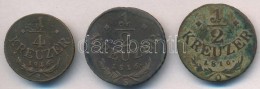 1816E 1/4kr Cu + 1816O 1/2kr Cu + 1816S 1/2kr Cu T:2,2- Patina
Huszár 2066.,2067.,2068., Unger III.: 1409.d,... - Non Classificati