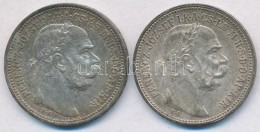 1914KB-1915KB 1K Ag 'Ferenc József' (2xklf) T:2 Patina - Non Classificati