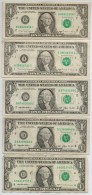 Amerikai Egyesült Államok 1988-1995. 1$ (5x) T:III 
USA 1988-1995. 1 Dollars (5x) C:F - Non Classificati