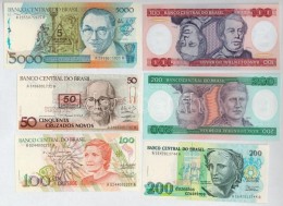 Brazília 1984-1990. 6xklf Bankjegy T:I
Brasilia 1984-1990. 6xdiff Banknotes C:UNC - Non Classificati