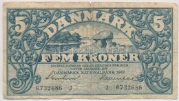 Dánia 1942. 5K 'J' BetÅ±jel T:III- Ly.
Denmark 1942. 5 Kroner Prefix 'J' C:VG Hole
Krause 30.h - Non Classificati