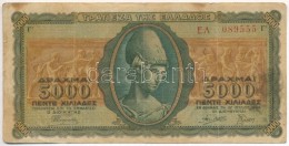 Görögország 1943. 5000D T:III
Greece 1943. 5000 Drachmai C:F
Krause 122.a - Non Classificati