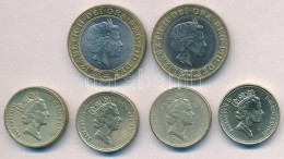 Nagy-Britannia 1985-1999. 1Å (4xklf) + 2Å (2xklf) T:1-,2,2-
Great Britain 1985-1999. 1 Pound (4xdiff) + 2 Pounds... - Zonder Classificatie