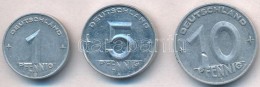 NDK 1952E 1pf Al + 1952A 5pf Al + 1952E 10pf Al T:2
GDR 1952E 1 Pfennig Al + 1952A 5 Pfennig Al + 1952E 10 Pfennig... - Zonder Classificatie