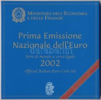 Olaszország 2002. 1c-2E (8x) Forgalmi Sor, 'Az ElsÅ‘ Nemzeti Euro Kiadás', Karton Dísztokban... - Zonder Classificatie