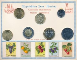 San Marino ~1977-1998. 1L-1000L (9x) Szuvenír Forgalmi Szett, Benne Még 5db Bélyeg T:1-
San... - Zonder Classificatie