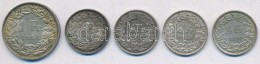 Svájc 1920-1964. 1/2Fr Ag (4xklf) + 1Fr Ag T:2,2-
Switzerland 1920-1964. 1/2 Franc Ag (4xdiff) + 1 Franc Ag... - Zonder Classificatie