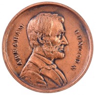 Amerikai Egyesült Államok DN 'Abraham Lincoln / Phila Penna'  Br Emlékplakett (73mm) T:2
USA ND... - Non Classificati